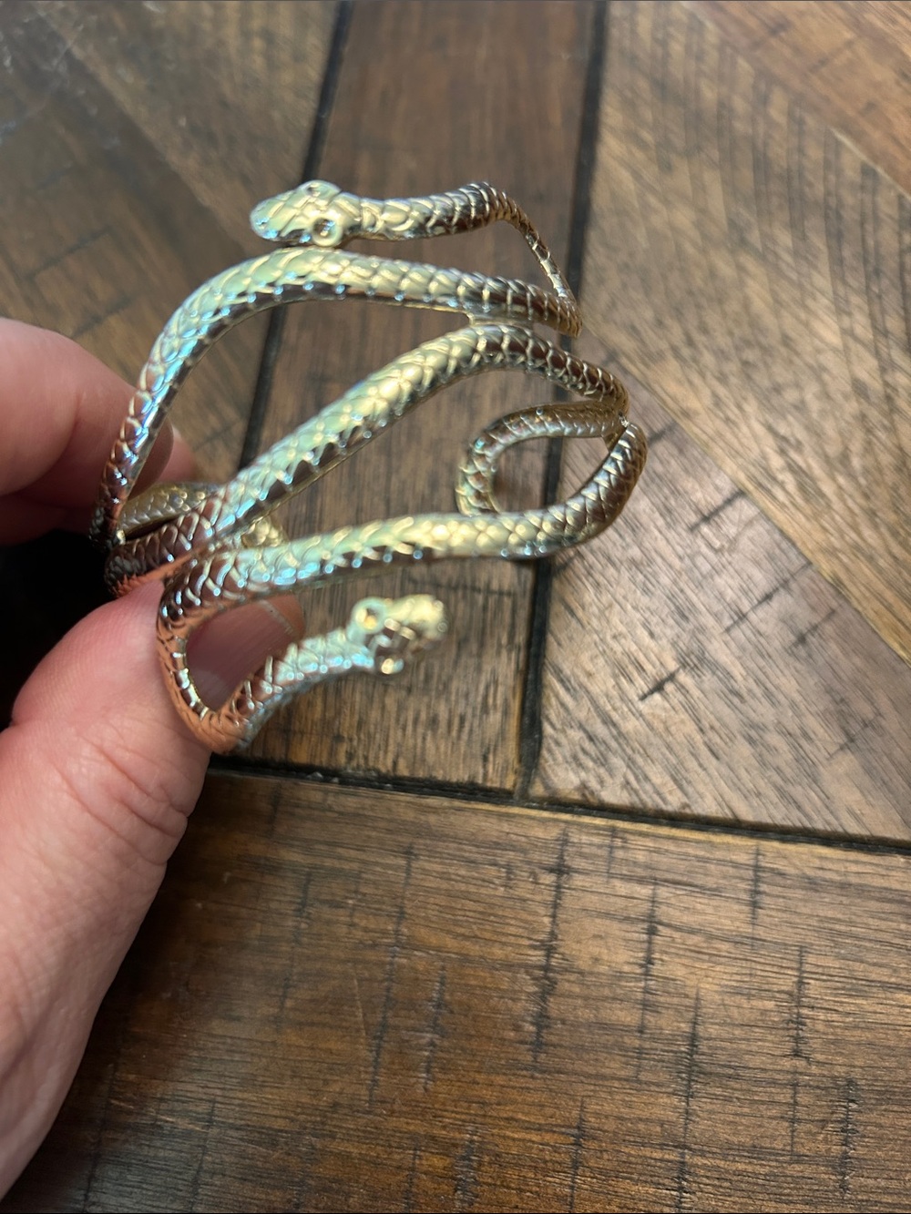 WOT Gold Snake Wrap Cuff Bracelet - Women's Jewelry